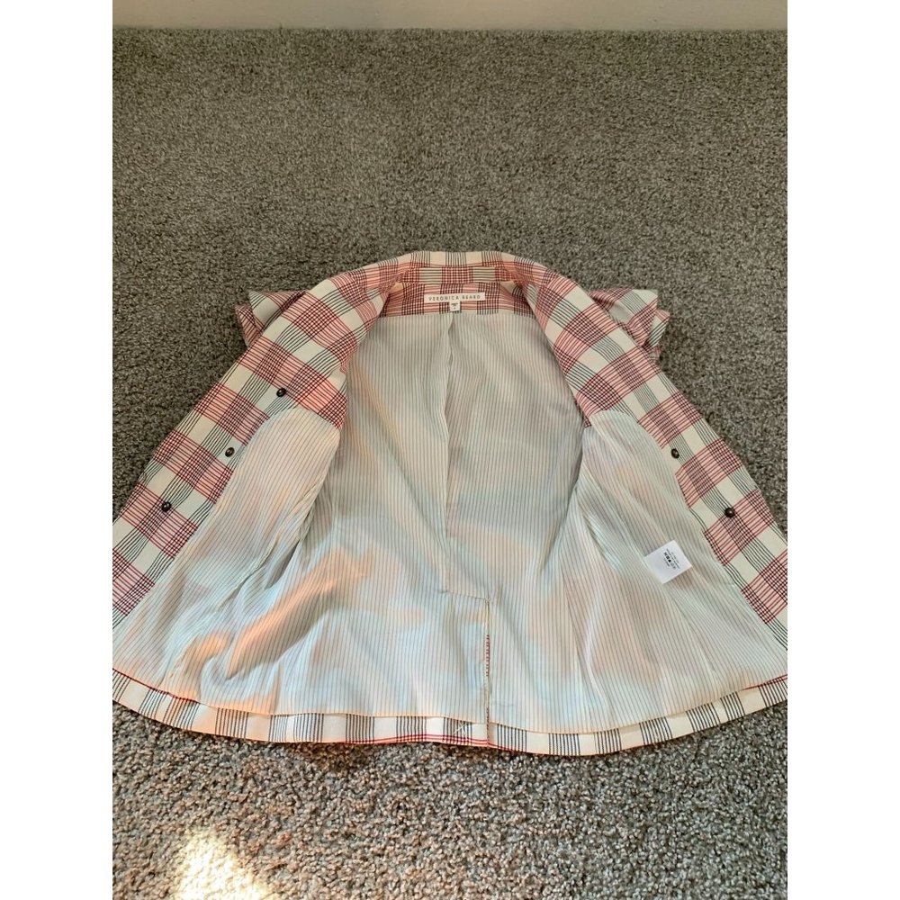 Veronica Beard Rosa Plaid Ruffle Blazer Vest - Picture 10 of 13